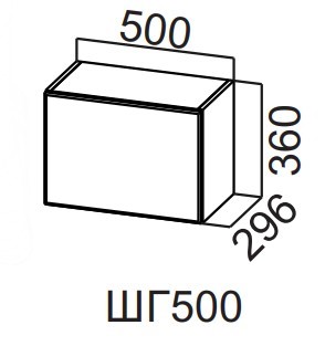 Настенный шкаф Вельвет ШГ500/360 в Копейске - изображение