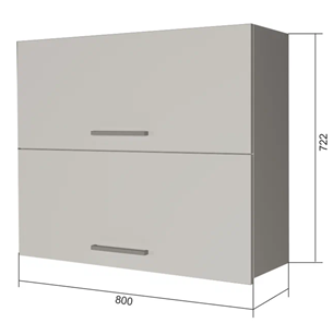 Кухонный навесной шкаф ВГ2 80, Сатин/Антрацит в Копейске