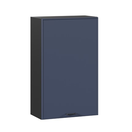 Шкаф настенный высокий 600 Индиго ЛД 298.450.000.154, Чёрный/Тёмно-синий в Копейске - изображение