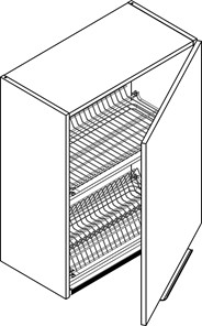 Кухонный шкаф навесной CORSICA Дуб Бофорд MHSU 4072.1 (400х320х720) в Челябинске - предосмотр 1