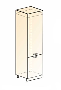 Шкаф-пенал под холодильник Бостон L600 (2 дв. гл.) в Челябинске