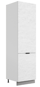 Шкаф-пенал Стоун 2 L600 (2 дв.гл.) (белый/белая скала) в Челябинске
