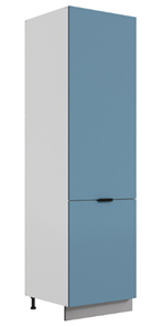 Шкаф-пенал Стоун 2 L600 (2 дв.гл.) (белый/изумруд софттач) в Копейске