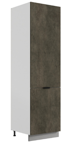 Шкаф-пенал Стоун 2 L600 (2 дв.гл.) (белый/камень темно-серый) в Копейске