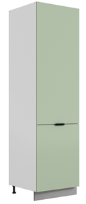 Шкаф-пенал Стоун 2 L600 (2 дв.гл.) (белый/полынь софттач) в Копейске