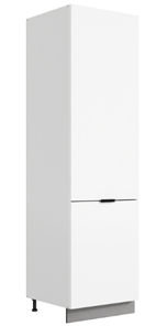 Шкаф-пенал Стоун L600 под холодильник (2 дв.гл.) (белый/джелато софттач) в Миассе