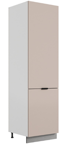 Шкаф-пенал Стоун L600 под холодильник (2 дв.гл.) (белый/грей софттач) в Копейске