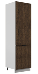 Шкаф-пенал Стоун L600 под холодильник (2 дв.гл.) (белый/палисандр) в Копейске