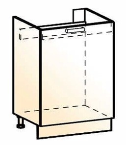 Шкаф рабочий под мойку Стоун L600 (1 дв. гл.) в Миассе