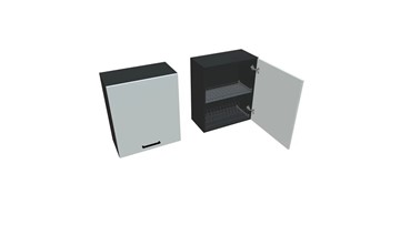 Кухонный шкаф ВС7 60, Белое гладкое Ламарти/Антрацит в Копейске