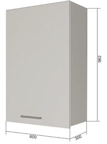 Кухонный шкаф ВС9 60, МДФ Черный матовый/Антрацит в Миассе