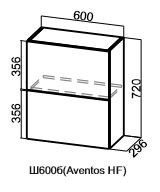 Барный навесной шкаф Модус, Ш600б/720, (Aventos HF), галифакс в Златоусте