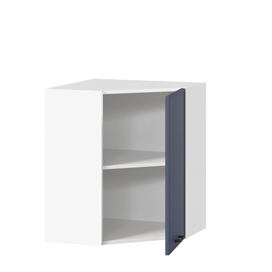Угловой кухонный шкаф Индиго ЛД 298.610.000.116, Белый/Тёмно-синий в Челябинске - изображение 1