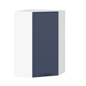 Угловой кухонный шкаф высокий Индиго ЛД 298.620.000.117, Белый/Тёмно-синий в Челябинске