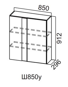 Угловой настенный шкаф Вельвет Ш850у/912 в Миассе