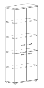 Шкаф для документов 4-х дверный Albero (78х36,4х193) в Магнитогорске