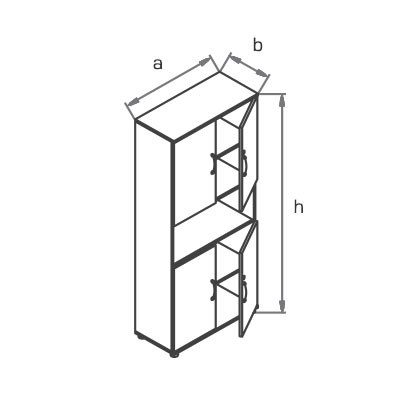 Шкаф для бумаг Моно-Люкс R5S22 в Магнитогорске - изображение 1