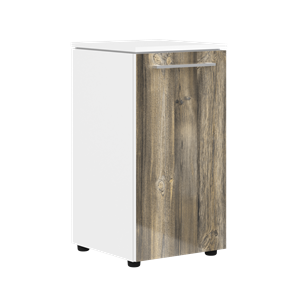 Низкий шкаф колонна MORRIS Дуб Базель/белый MLC 42.1 (429х423х821) в Златоусте