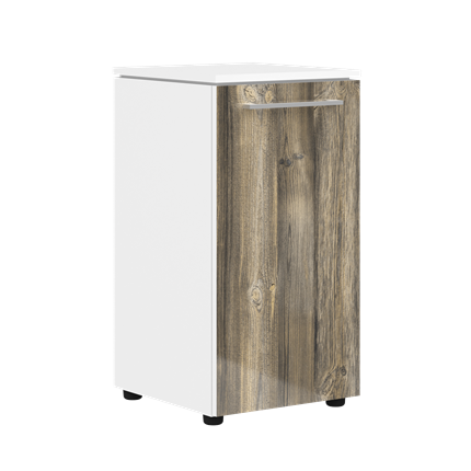 Низкий шкаф колонна MORRIS Дуб Базель/белый MLC 42.1 (429х423х821) в Челябинске - изображение