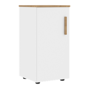 Шкаф колонна низкий с глухой левой дверью FORTA Белый-Дуб Гамильтон FLC 40.1 (L) (399х404х801) в Миассе - предосмотр