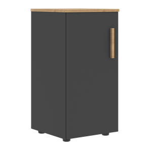 Шкаф колонна низкий с глухой левой дверью FORTA Графит-Дуб Гамильтон  FLC 40.1 (L) (399х404х801) в Челябинске - предосмотр