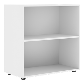 Шкаф широкий низкий с малыми дверцами FORTA Белый-Дуб Гамильтон FLC 80.1(Z) (798х404х801) в Магнитогорске - предосмотр 1