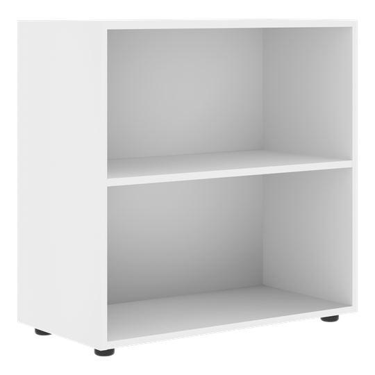 Шкаф широкий низкий с малыми дверцами FORTA Белый-Дуб Гамильтон FLC 80.1(Z) (798х404х801) в Магнитогорске - изображение 1