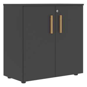 Низкий шкаф с малыми дверцами широкий FORTA Черный Графит FLC_80.1_Z__grafit.png FLC 80.1(Z) (798х404х801) в Челябинске - предосмотр