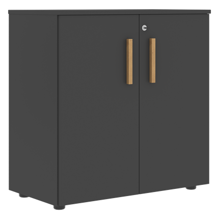 Низкий шкаф с малыми дверцами широкий FORTA Черный Графит FLC_80.1_Z__grafit.png FLC 80.1(Z) (798х404х801) в Копейске - изображение