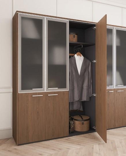 Шкаф для одежды с дополнением Velar, дуб табачный (94х41х212) ВЛ 342 в Челябинске - изображение 9