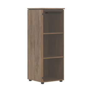 Средний шкаф колонна с глухой стеклянной дверью MORRIS TREND Антрацит/Кария Пальмира MMC 42.1 (429х423х821) в Миассе - предосмотр