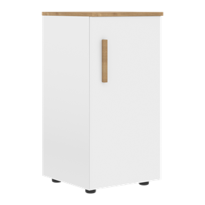 Низкий шкаф колонна с правой дверью FORTA Белый-Дуб Гамильтон FLC 40.1 (R) (399х404х801) в Челябинске