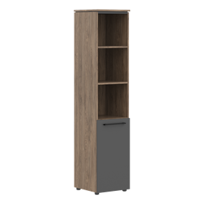Шкаф колонна высокая с малой дверью MORRIS TREND Антрацит/Кария Пальмира MHC 42.5 (429х423х1956) в Миассе