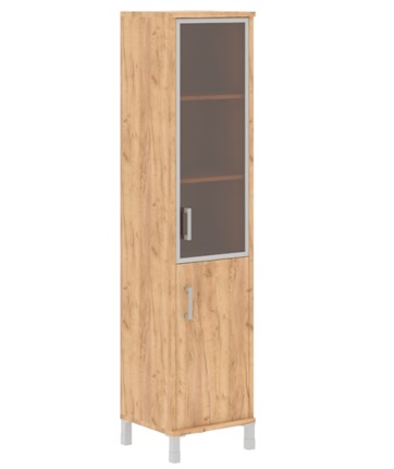Шкаф офисный Born В 431.4 R правый колонка комбинированная 475х450х2054 мм, Дуб Бофорд в Челябинске - изображение