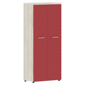 Шкаф с дверцами TORR LUX TLHC 85.1 с глухими дверьми и топом 854х452х1958 Сосна Эдмонт/ Красный в Челябинске