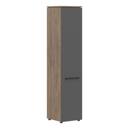 Шкаф с высокий  глухой дверью MORRIS TREND Антрацит/Кария Пальмира MHC 42.1 (429х423х1956) в Челябинске - изображение