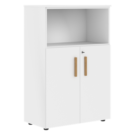 Шкаф с глухими малыми дверьми FORTA Белый FMC 80.1(Z) (798х404х1197) в Магнитогорске - изображение