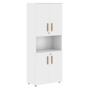 Шкаф с глухими малыми дверьми FORTA Белый FHC 80.4(Z) (798х404х1965) в Копейске
