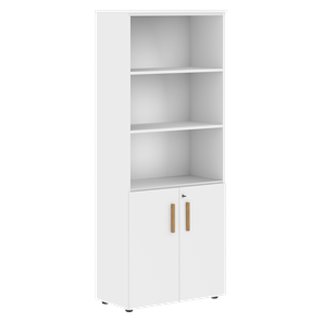 Широкий шкаф высокий FORTA Белый FHC 80.5(Z)  (798х404х1965) в Миассе