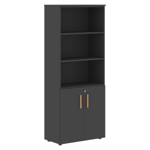 Шкаф  с глухими малыми дверями FORTA Черный Графит  FHC 80.5(Z) (798х404х1965) в Миассе - предосмотр