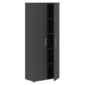 Шкаф широкий высокий FORTA Черный Графит FHC 80.1(Z) (798х404х1965) в Златоусте