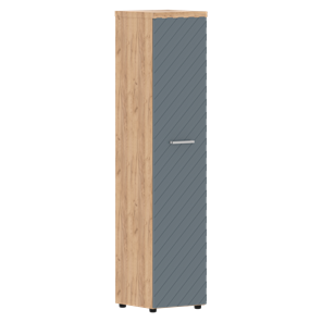 Шкаф-стеллаж TORR LUX TLHC 42.1 колонка с глухой дверью и топом 435х452х1958 Дуб Бофорд/ Серо-голубой в Миассе