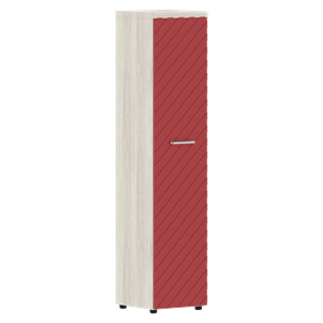 Шкаф-стеллаж TORR LUX TLHC 42.1 колонка с глухой дверью и топом 435х452х1958 Сосна Эдмонт/ Красный в Челябинске