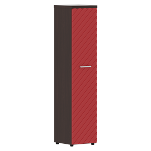 Шкаф-стеллаж TORR LUX TLHC 42.1 колонка с глухой дверью и топом 435х452х1958 Венге/ Красный в Челябинске