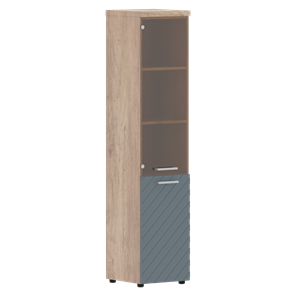 Стеллаж с дверью TORR LUX TLHC 42.2 L колонка комбинированная с топом 435х452х1958 Дуб Каньон/ Серо-голубой в Магнитогорске