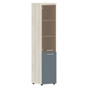 Шкаф-стеллаж TORR LUX TLHC 42.2 L колонка комбинированная с топом 435х452х1958 Сосна Эдмонт/ Серо-голубой в Копейске