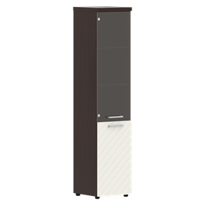 Шкаф-стеллаж TORR LUX TLHC 42.2 L колонка комбинированная с топом 435х452х1958 Венге/ Латте в Миассе