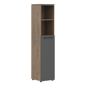 Шкаф колонка с глухой средней дверью MORRIS TREND Антрацит/Кария Пальмира MHC 42.6 (429х423х1956) в Златоусте