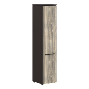 Шкаф колонка с глухой дверью MORRIS  Дуб Базель/Венге Магия MHC 42.1 (429х423х1956) в Магнитогорске