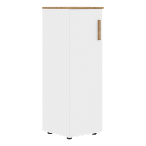 Средний шкаф колонна с глухой дверью левой FORTA Белый-Дуб Гамильтон  FMC 40.1 (L) (399х404х801) в Златоусте